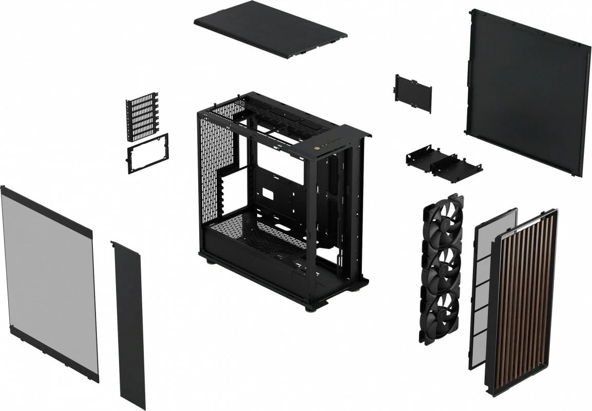 Kasë Fractal Design North XL Charcoal Black TG Dark, Midi Tower, e zezë