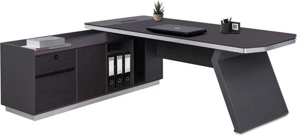 Tavolinë profesionale për zyre, këndore majtas, ngjyrë trëndafili, FH2084L, 220x180x76 cm