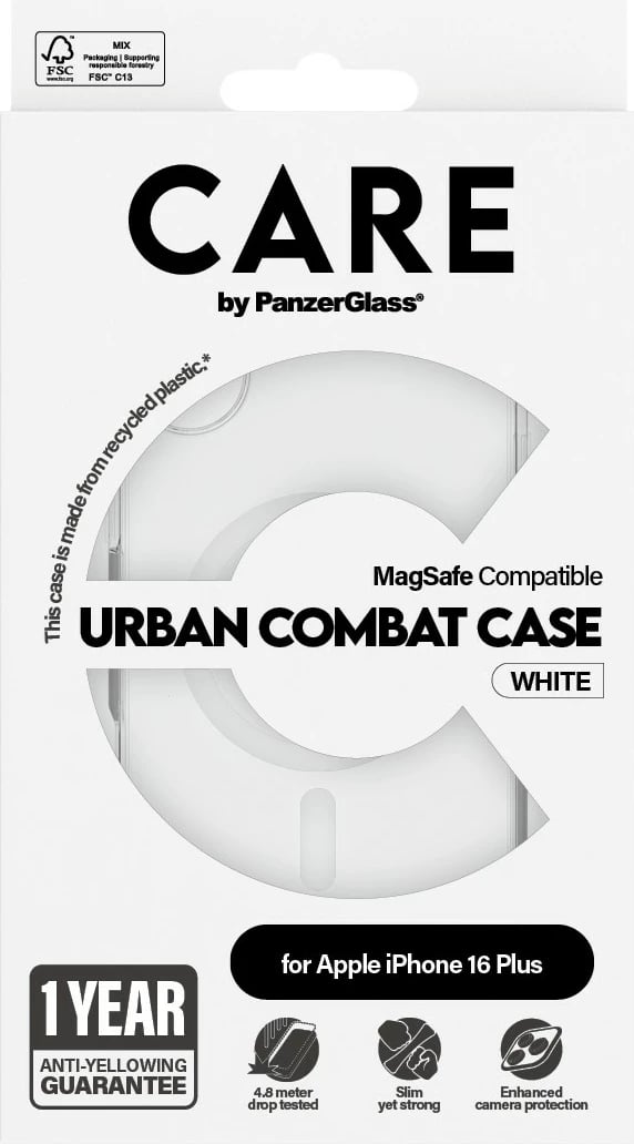 Mbështjellës PanzerGlass CARE Case Flagship MagSAFE për iPhone 16 Plus, transparent