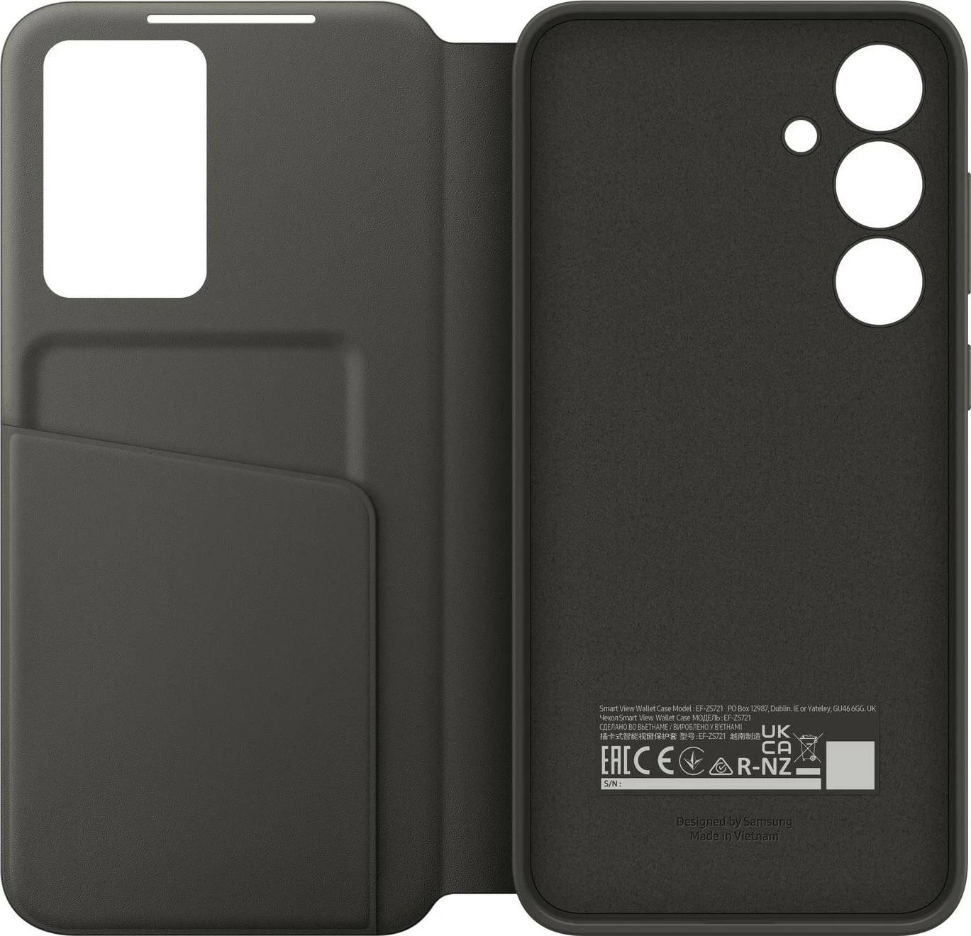 Mbështjellës Samsung Smart View Wallet për Galaxy S24 FE, i zi
