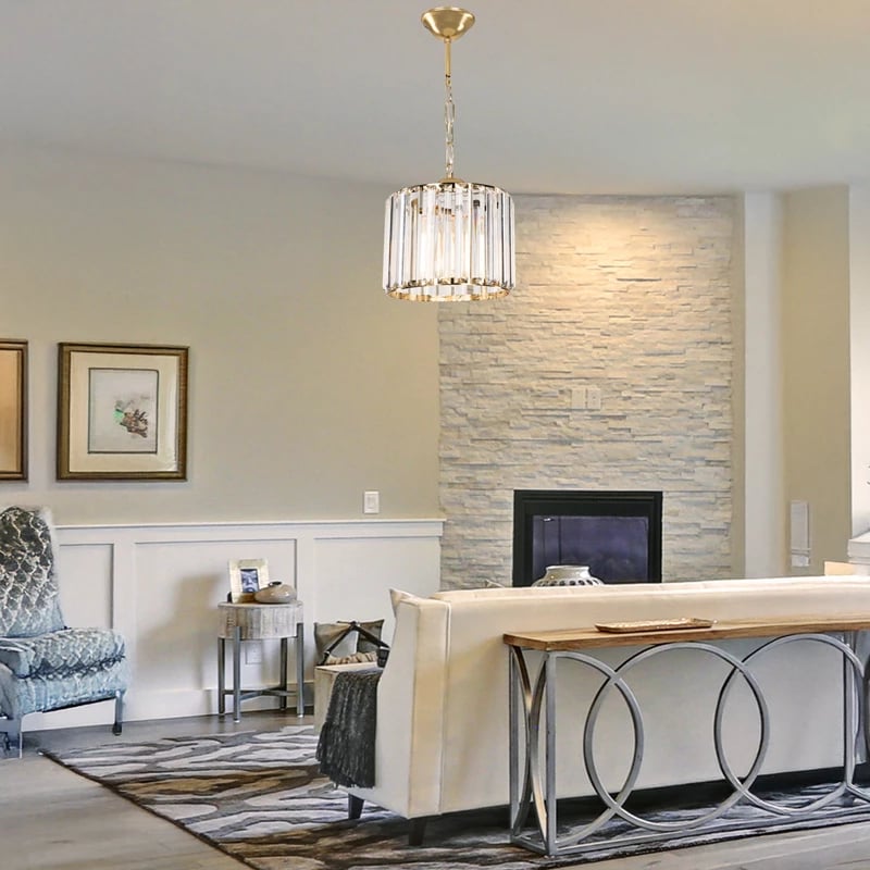 Llambë tavani Lavina, një dritë, ngjyrë ari, Φ20x20cm