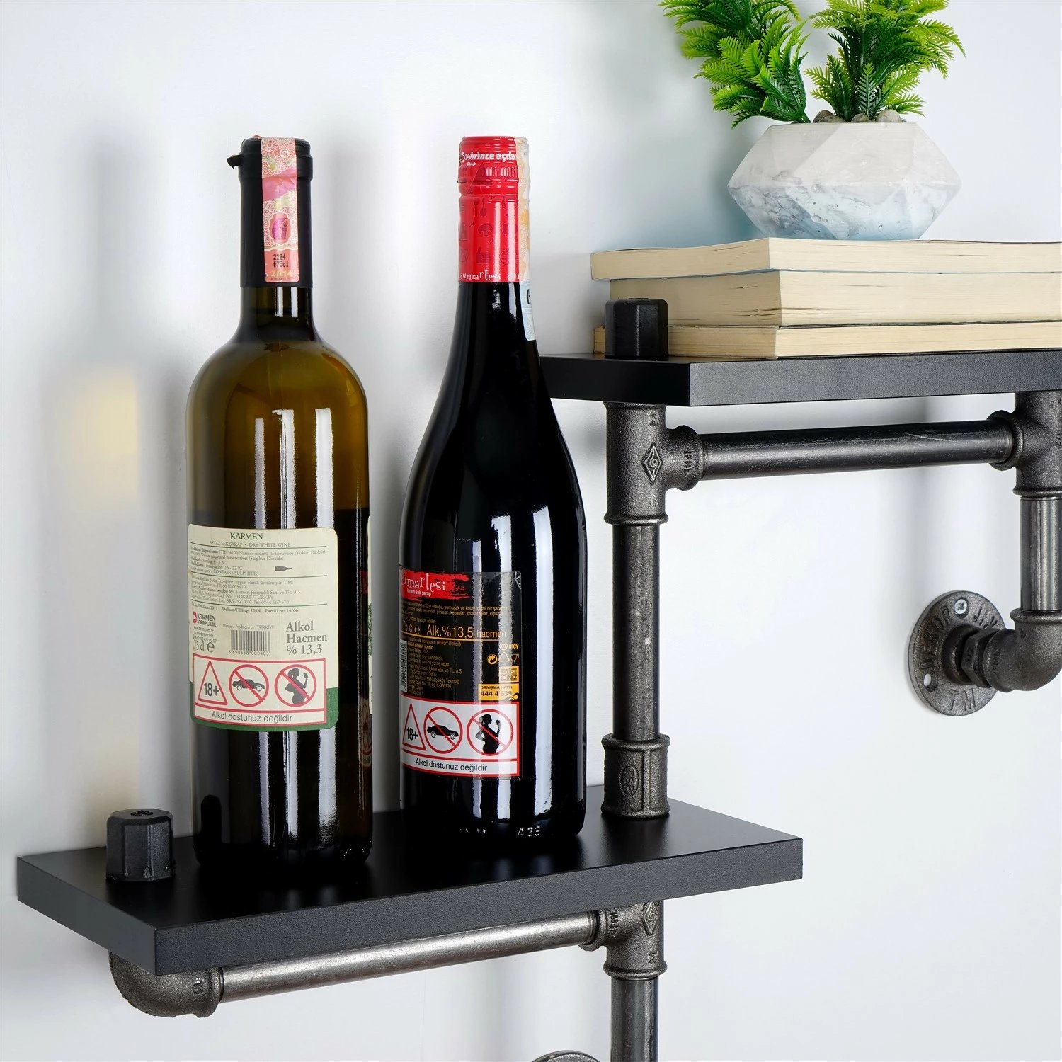 Raft muri me tuba, ngjyrë e zezë, BORURAF242