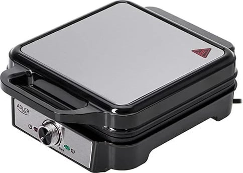Hekur për waffle Adler AD 3083, 1800 W, Katër waffle, Argjendtë