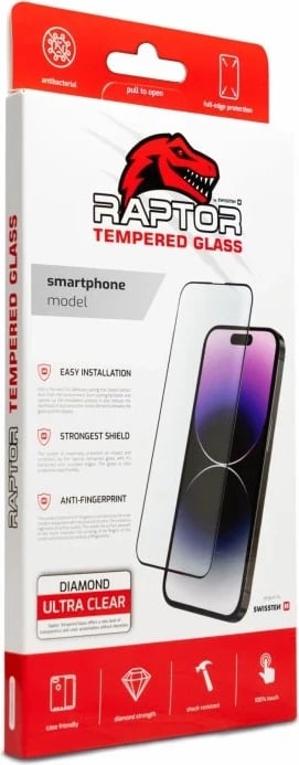 Xham transparent i temperuar 3D për iPhone 17 PRO MAX SWISSTEN Raptor