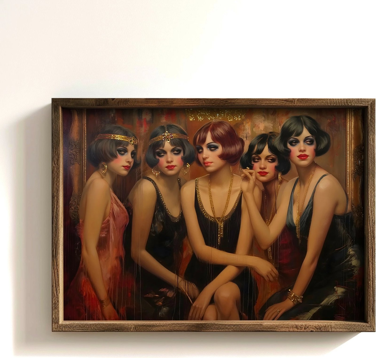 Pikturë dekorative me kornizë MDF, shumëngjyrëshe, Wallity, GE149-L