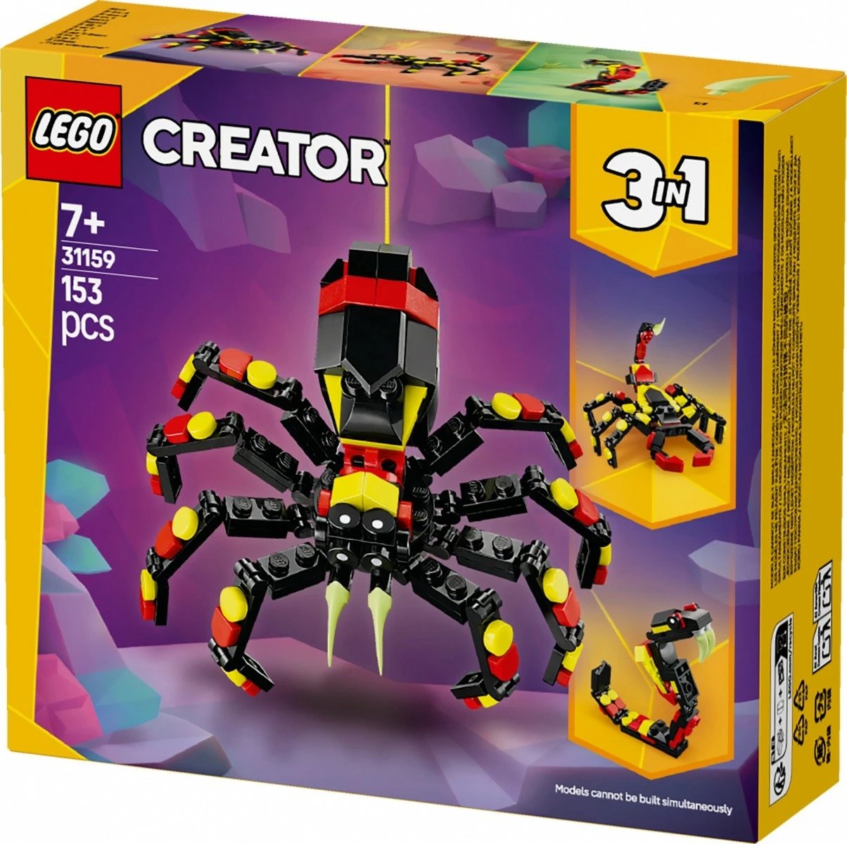 Set LEGO Creator 3-in-1 31159 Wild Animals: Amazing Spider, 153 pjesë, plastikë Set LEGO Creator 3-in-1 31159 Wild Animals: Amazing Spider, 153 pjesë, plastikë