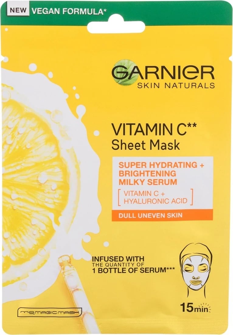Maskë për fytyrë Garnier me Vitamin C Super Hydrating, 28g