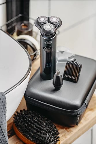 Makinë rroje, Adler, AD 2940 3 në 1, IPX7 Wet & Dry, LCD, USB-C, 60 min, me kuti udhëtimi