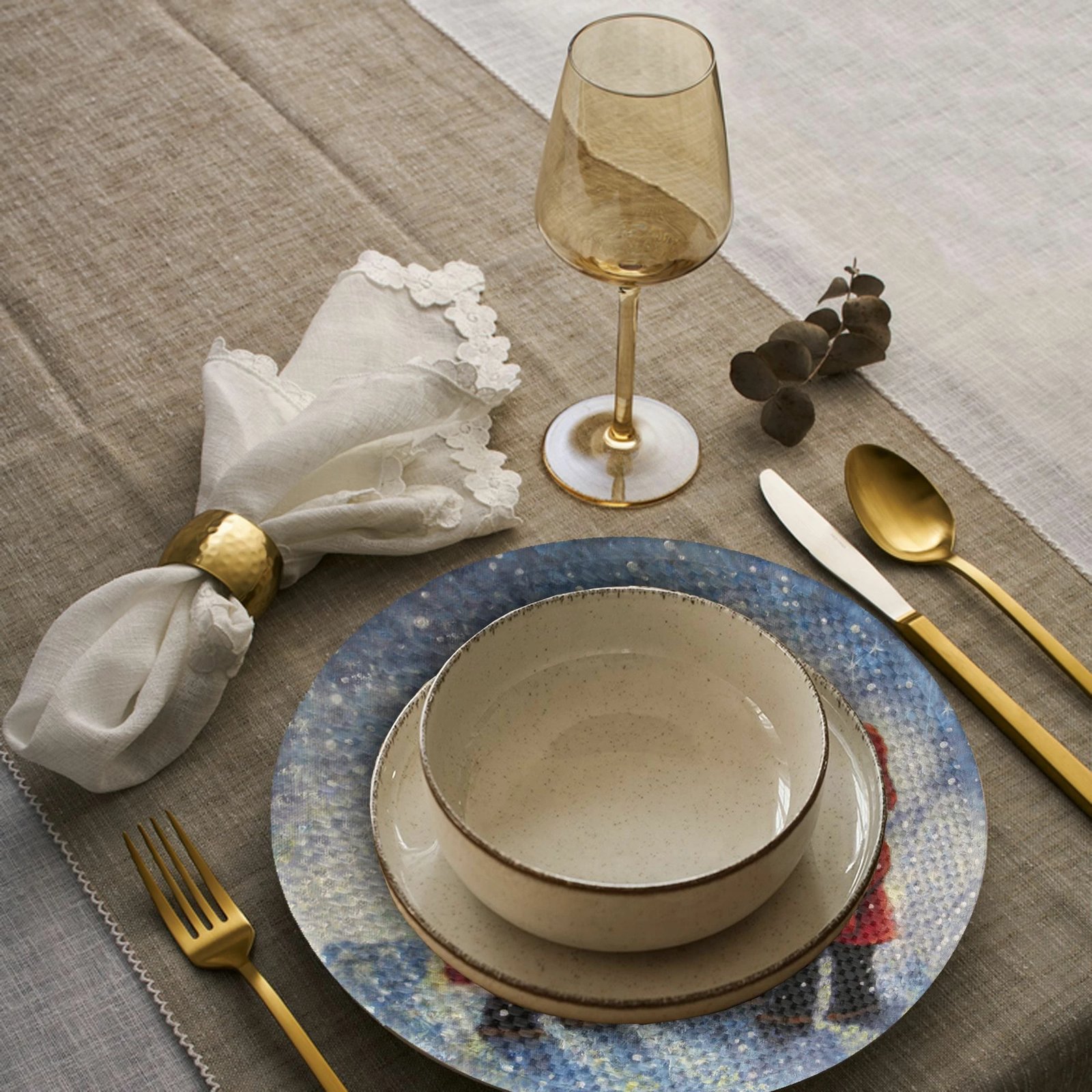 Set nënshtrues tavoline Hermia Concept, shumëngjyrëshe, 3105Supla (4 copë)