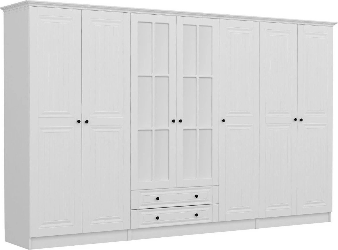 Dollap i bardhë, shumë raftesh, Skye Decor, Kale - 4785