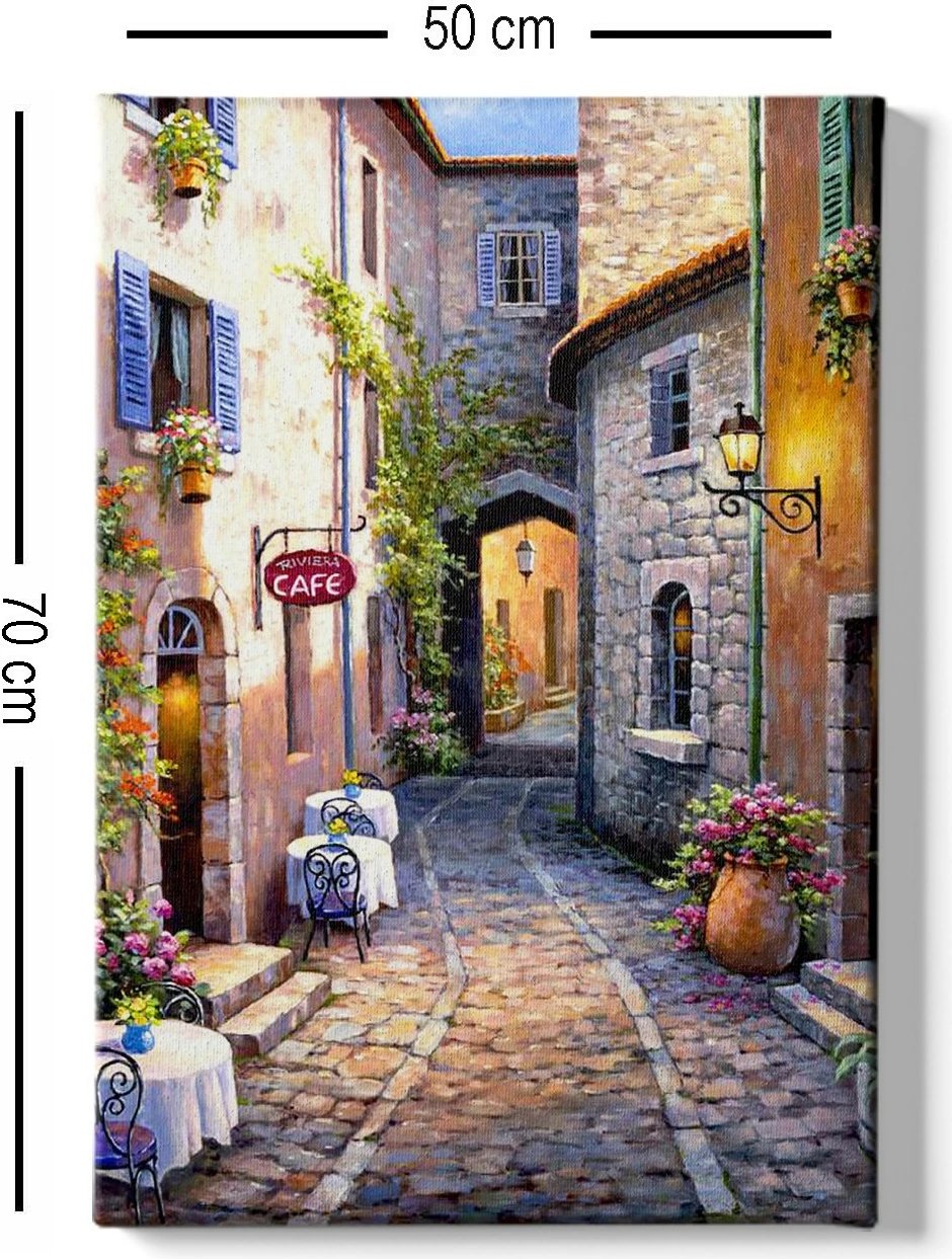 Pikturë dekorative në kanavacë, shumëngjyrëshe, kornizë druri, 50x70cm