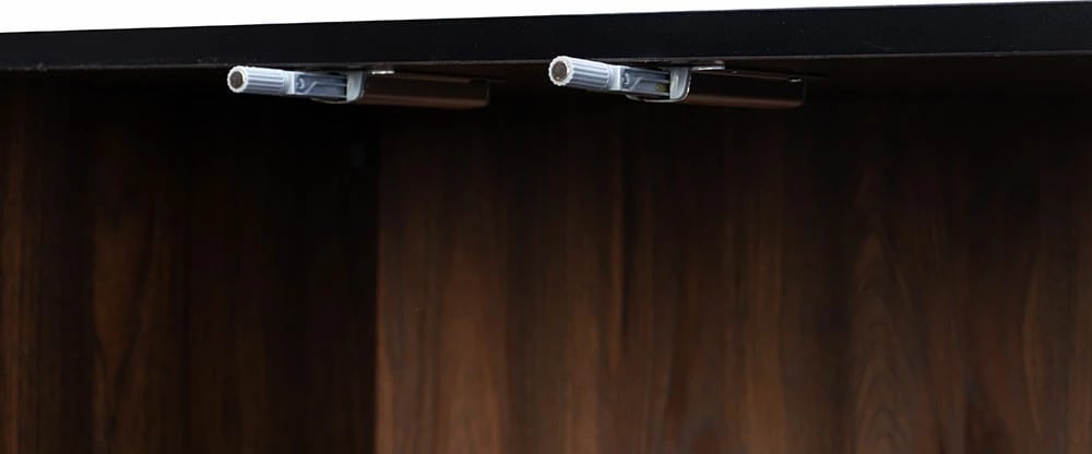 Bufe ovale me 3 dyer, ngjyrë arre, 150x45x74 cm