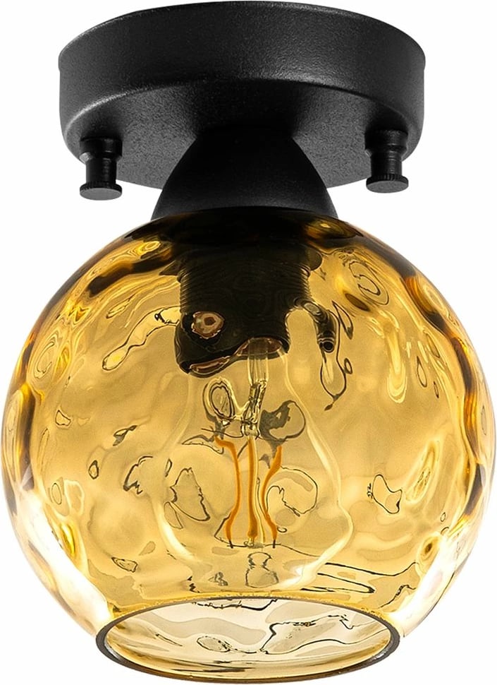 Llambë tavani Opviq Benek, e verdhë dhe e zezë, 15x15x18cm