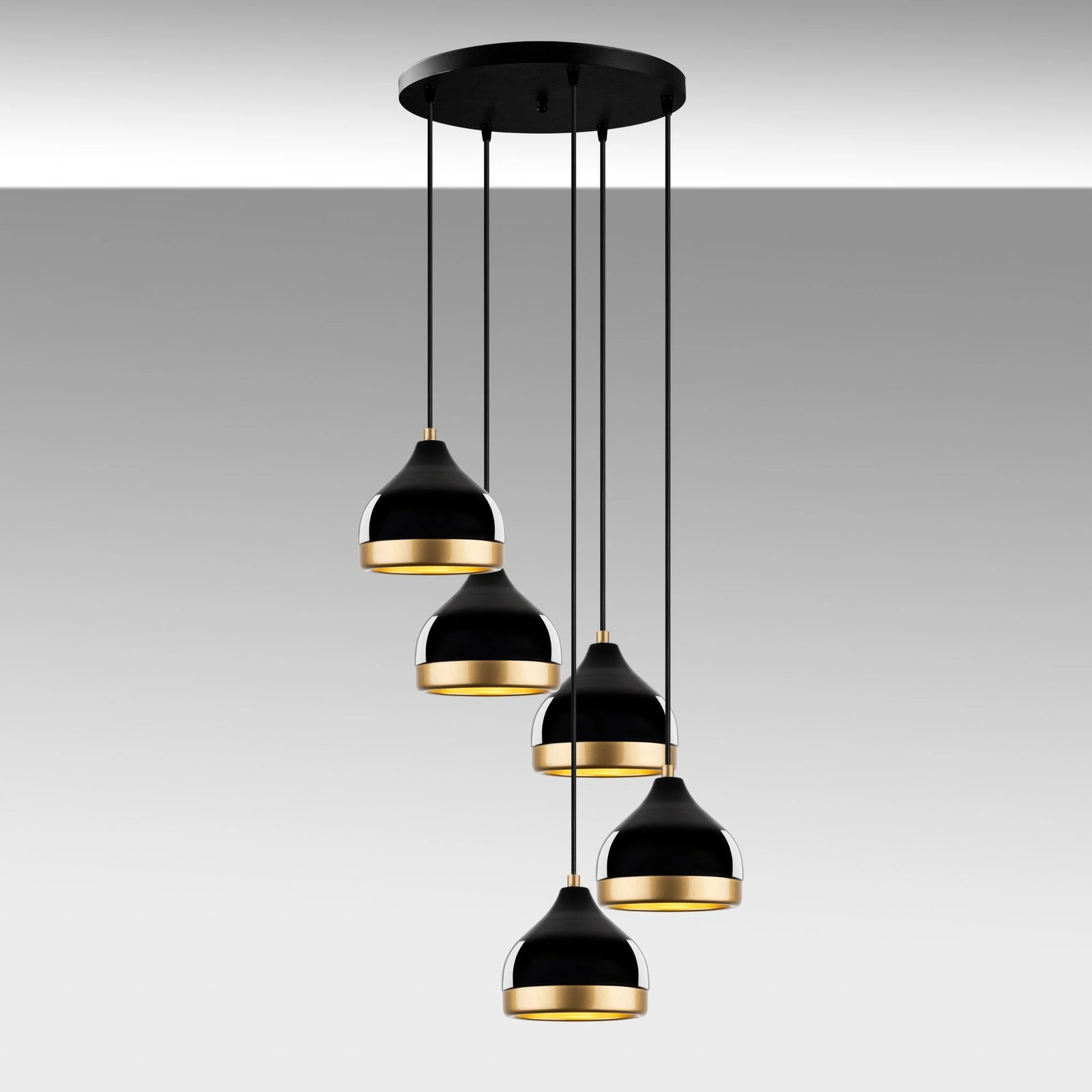 Llambë tavani Opviq Yildo, e zezë, M-7006