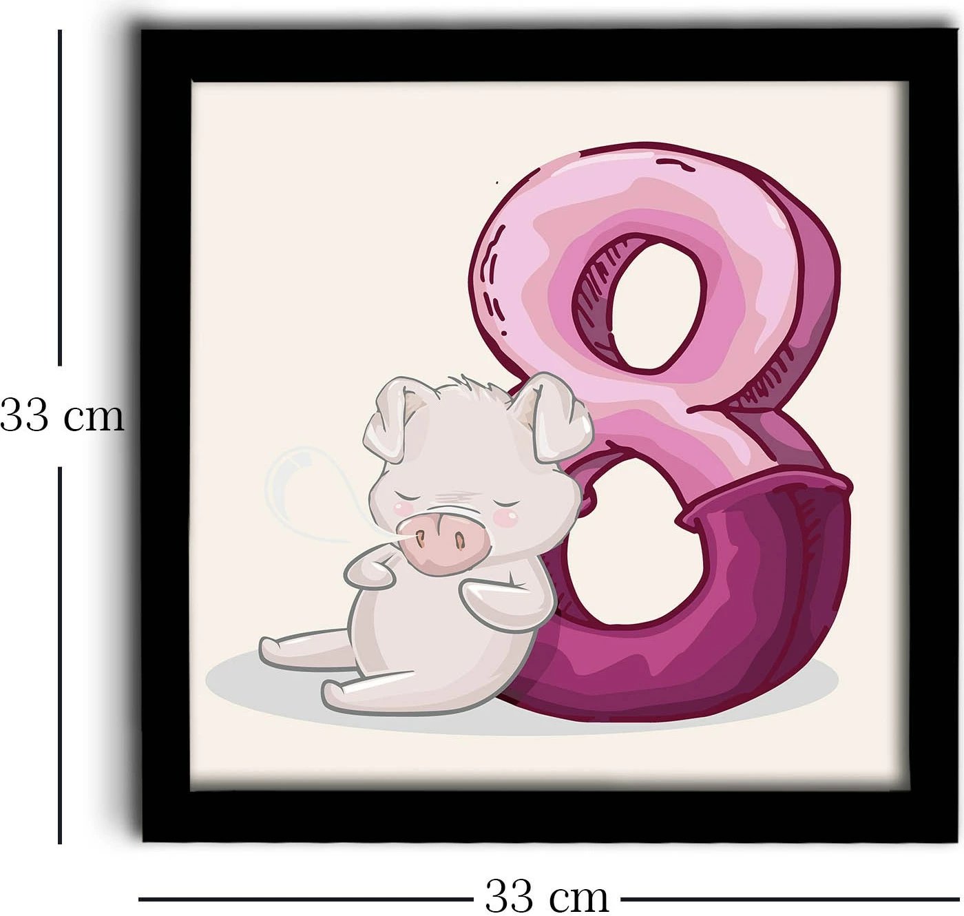 Pikturë dekorative me kornizë MDF, Wallity, 3333SCT-009, 33x33cm