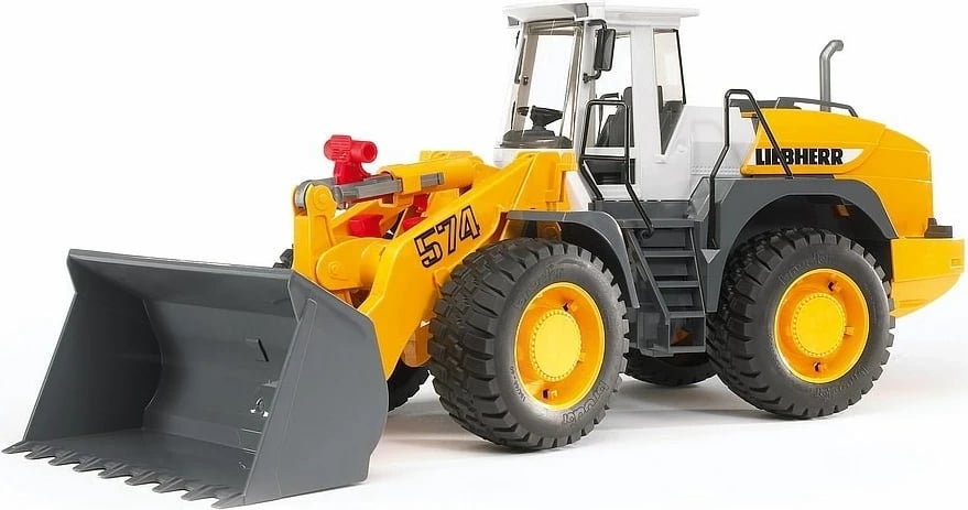 Model lodër BRUDER Liebherr ngarkues me rrota, i verdhë