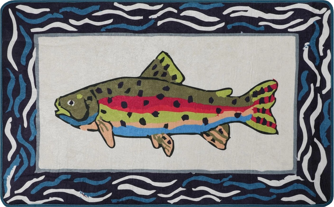 Tapet për banjo Mijölnir, Peshk, shumëngjyrësh, 70x120cm