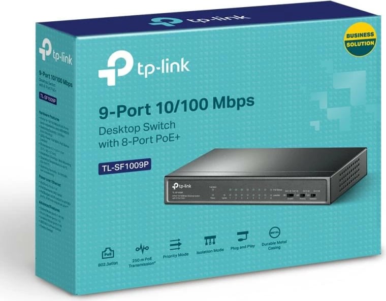 Switch TP-Link TL-SF1009P 8 porta 100Mbps