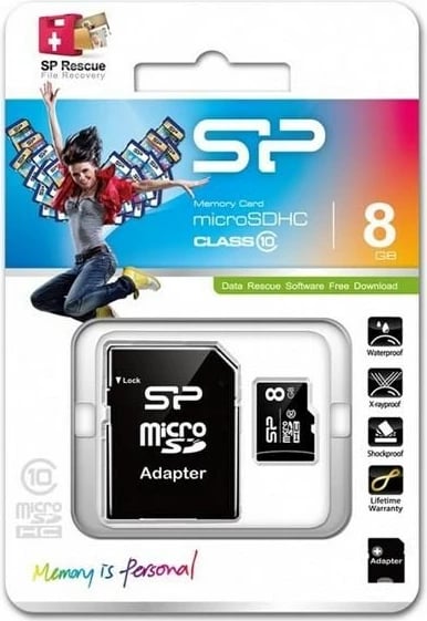Kartë memorie microSDHC Silicon Power, 8GB 