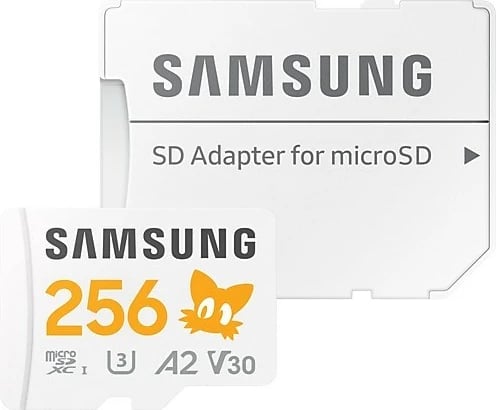 Kartelë memorie Samsung PRO Plus 256GB MB-MD256SA/LC1 me adapter SD, Bardhë