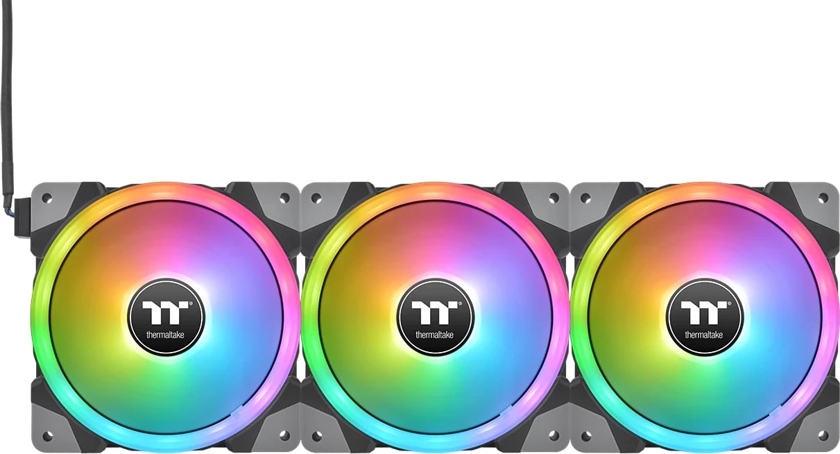 Ventilator kasë Thermaltake SWAFAN EX14 RGB 140mm 3 copë, i zi