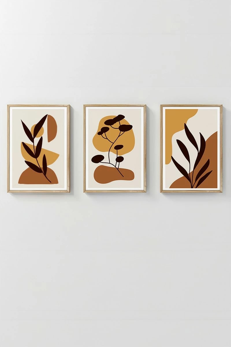 Pikturë dekorative me kornizë (3 copë), Wallity, 3Dartsohoset128