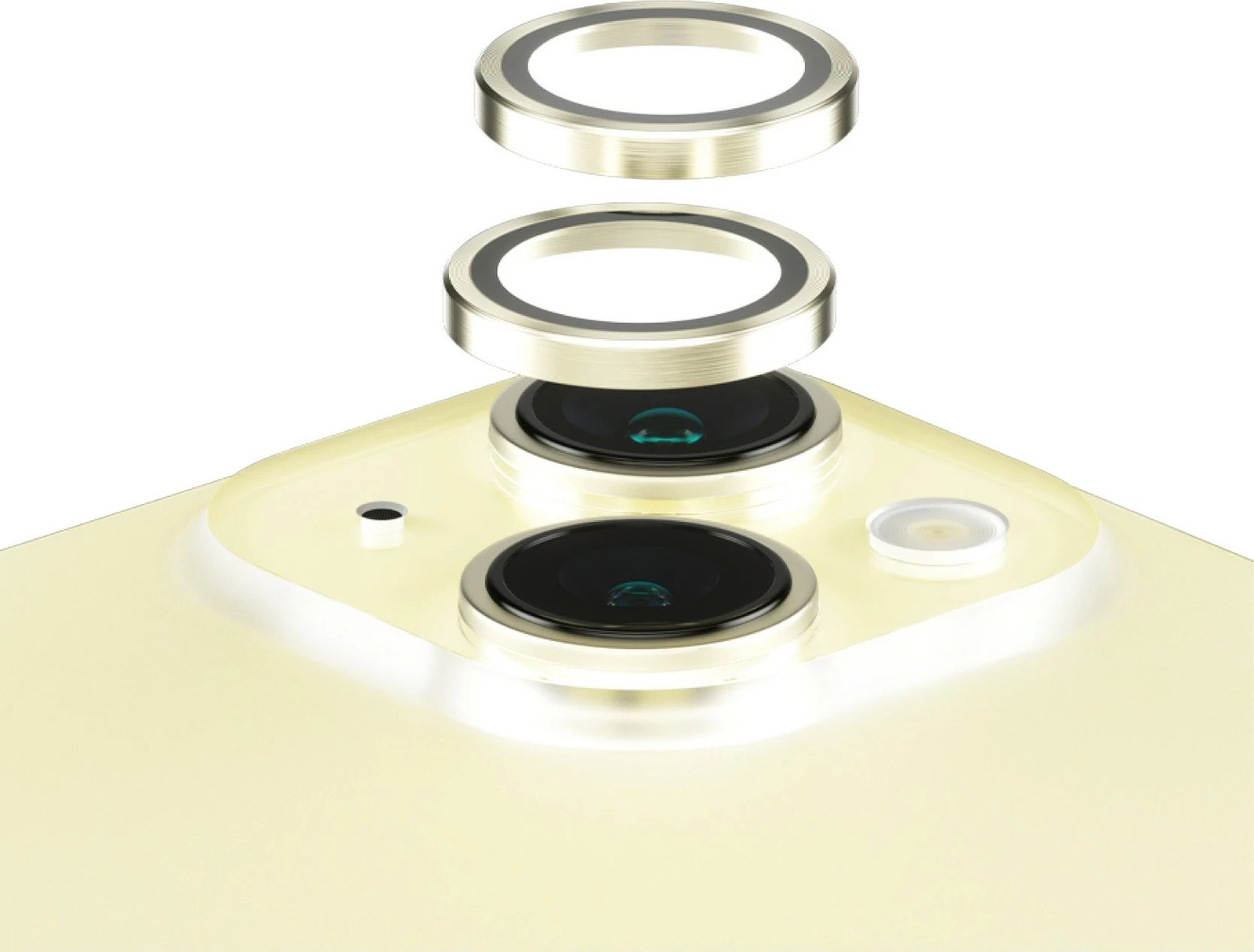 Mbrojtës kamerash PanzerGlass Hoops për iPhone 15/15 Plus, e verdhë