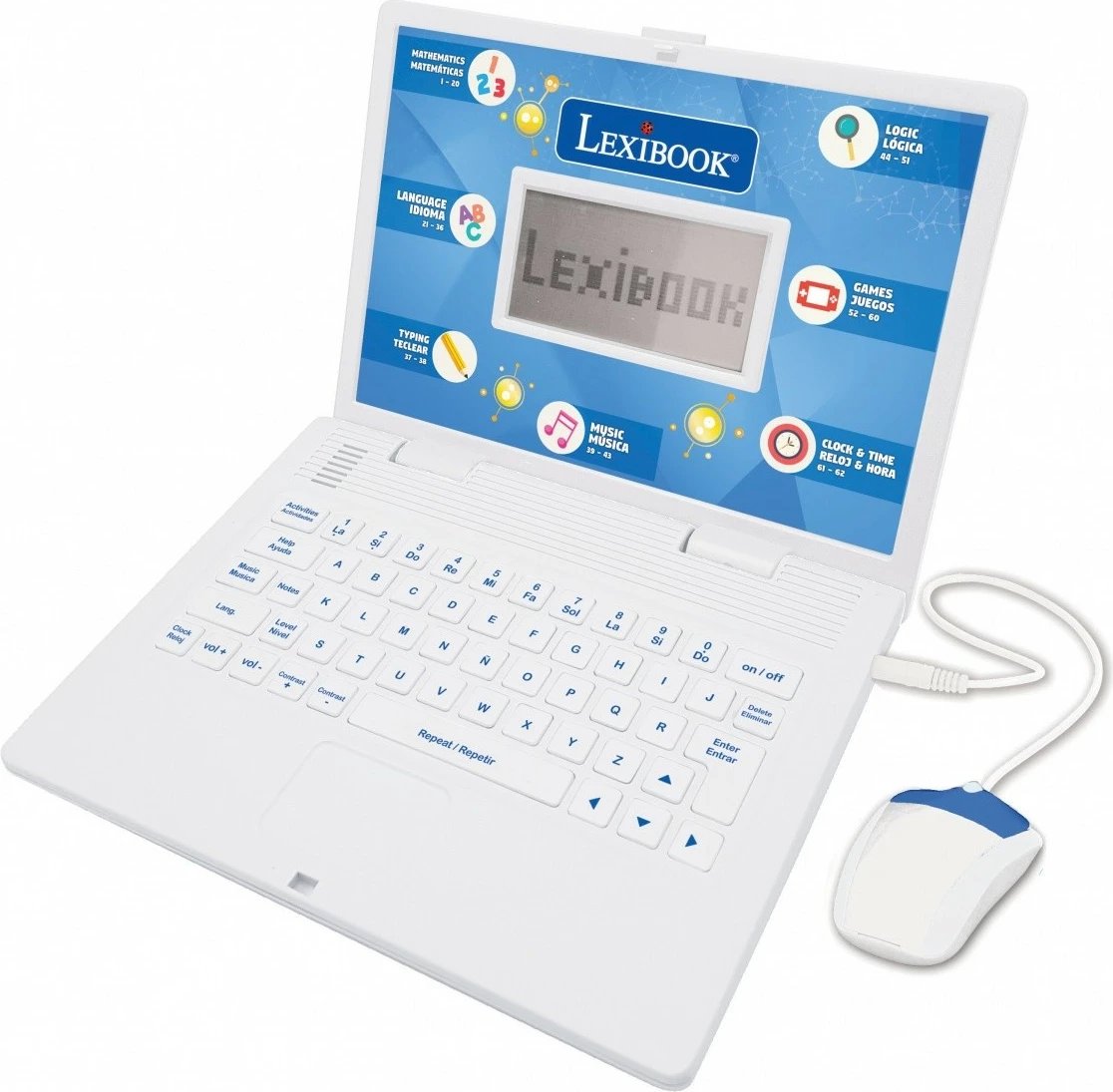 Laptop edukativ Lexibook JC598I17, 124 aktivitete, për fëmijë, Bardhë