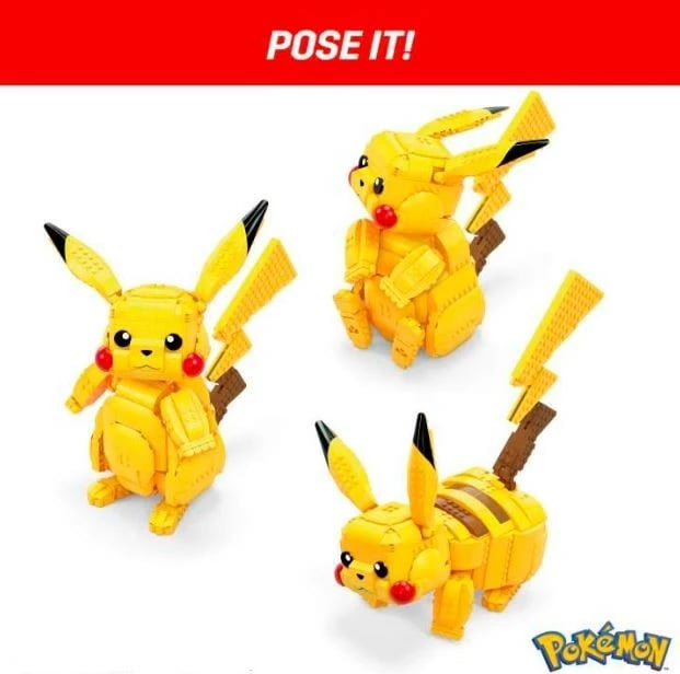 Set ndërtimi Mega Bloks Pokémon Pikachu, 825 pjesë, Verdhë
