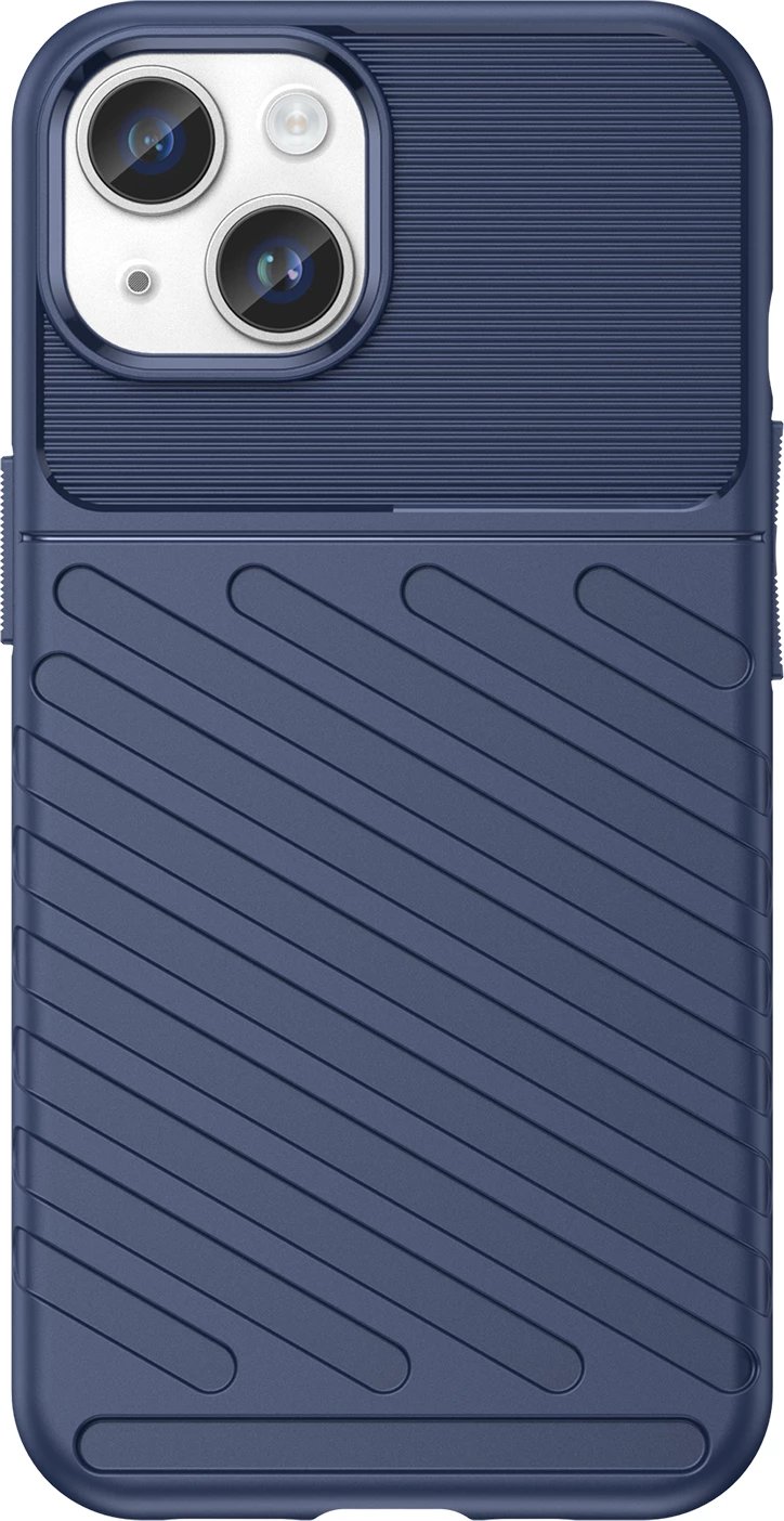 Mbështjellës Hurtel Thunder Case për iPhone 14, i fortë, TPU, kaltër