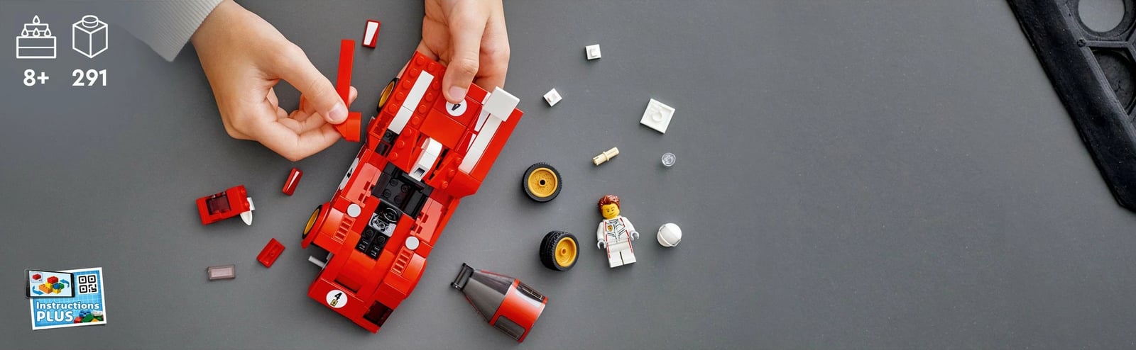 Set ndërtimi LEGO Speed Champions 76906, 1970 Ferrari 512 M, shumëngjyrësh