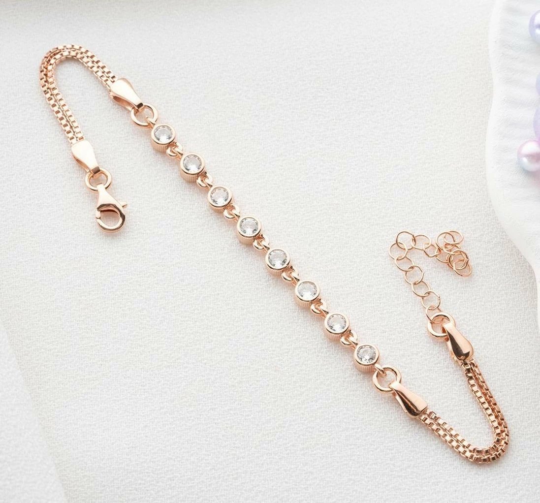 Byzylyk argjendi, ngjyrë rozë ari, Jumeon, NRZ999450 Byzylyk argjendi, ngjyrë rozë ari, Jumeon, NRZ999450