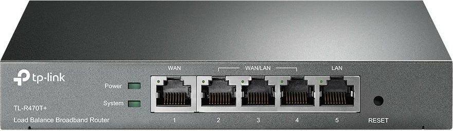 Router TP-Link TL-R470T+, Ethernet WAN, Fast Ethernet, Ngjyrë e zezë