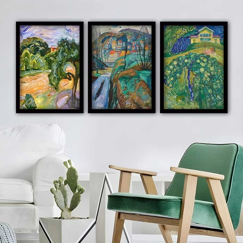 Pikturë dekorative me kornizë (3 copë), Wallity, 3SC_UN35067_3545