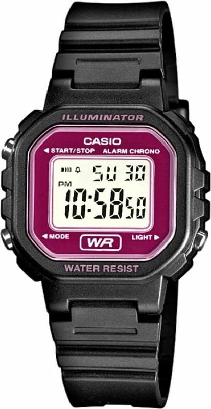 Orë dore digjitale për femra Casio, e zezë