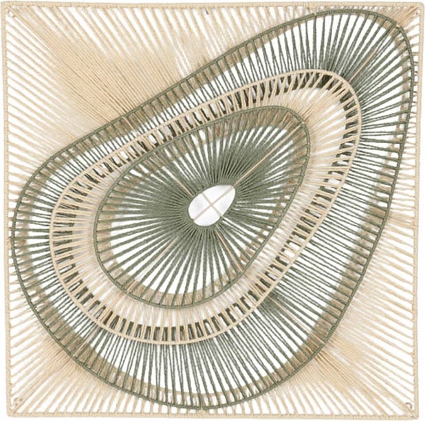 Dekor muror VEYA, letër, ngjyrë natyrale-mente, 80x5x80cm