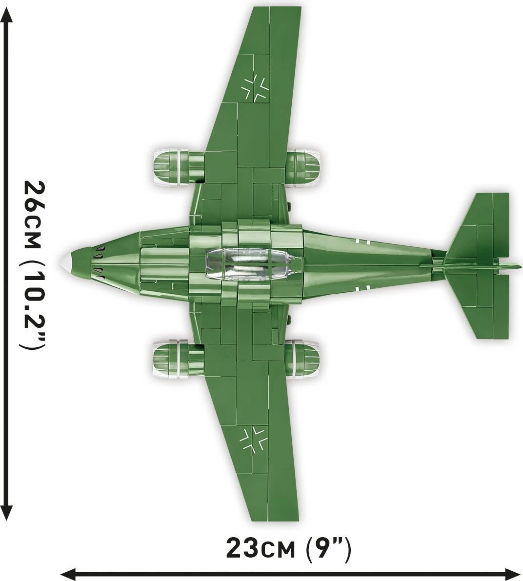 Set ndërtimi Cobi Messerschmitt Me 262, 250 pjesë, plastikë, Historical Collection