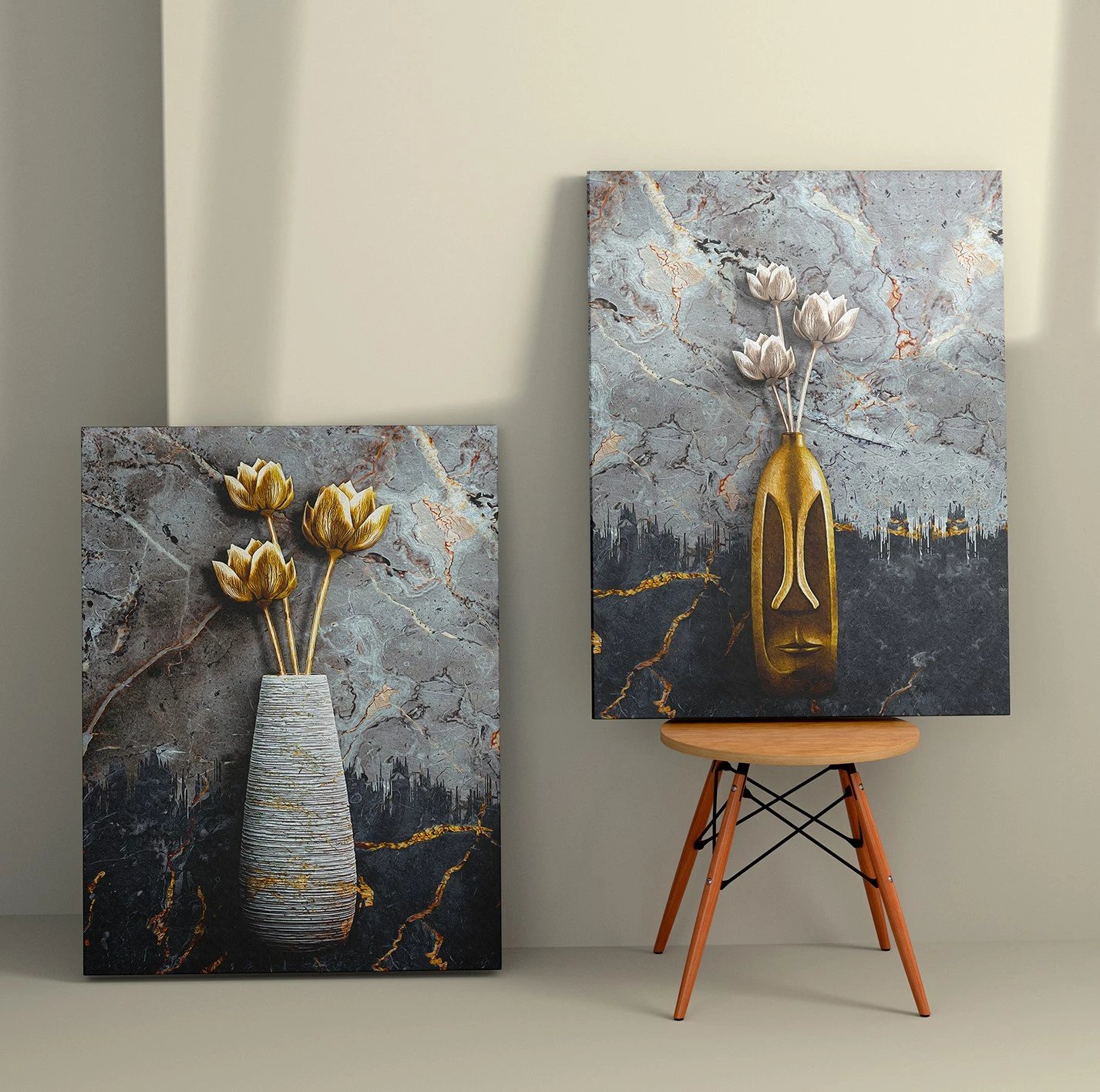 Pikturë dekorative në kanavacë (2 copë), Wallity, 2KNV4305, 50x70