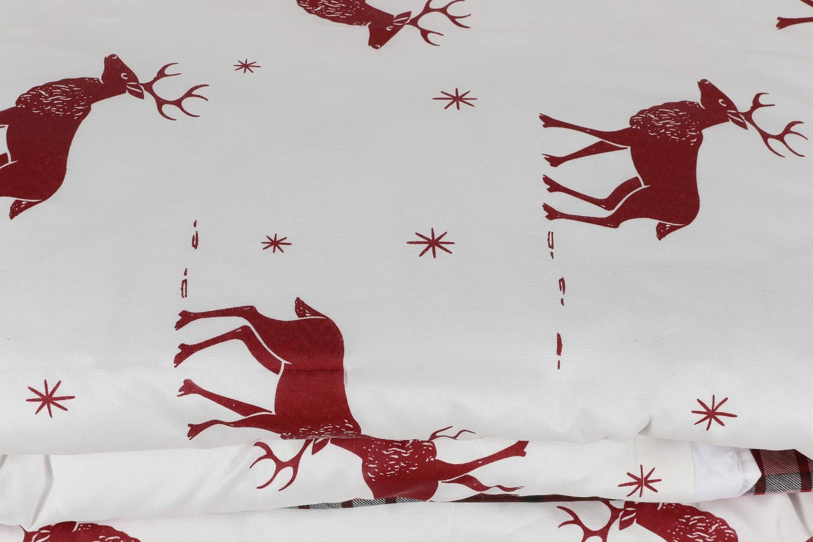 Set mbulesë jorgan XXL, njësh, L'essentiel, dizajn me drerë, ngjyrë e kuqe e thellë Set mbulesë jorgan XXL, njësh, L'essentiel, dizajn me drerë, ngjyrë e kuqe e thellë