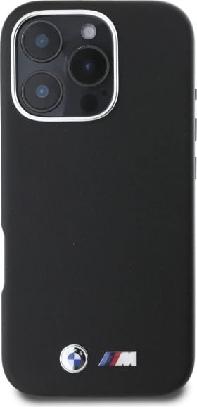 Mbështjellës BMW M Smooth Full Wrapped Metal MagSafe për iPhone 16 Pro Max, i zi
