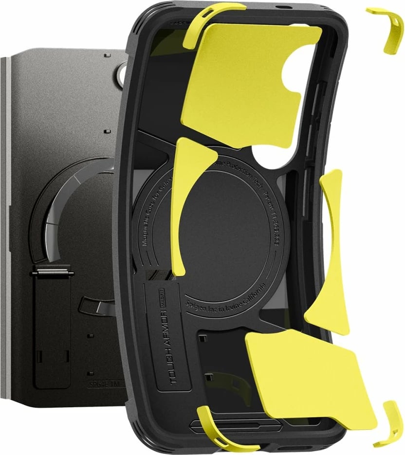 Mbështjellës Spigen Tough Armor MagSafe për Samsung Galaxy S25, zi