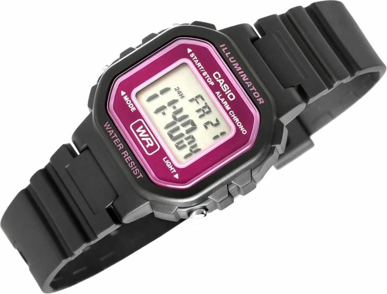 Orë dore digjitale për femra Casio, e zezë