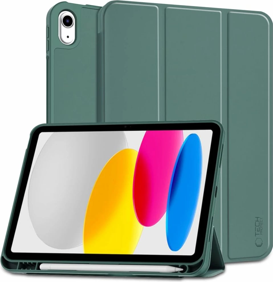 Mbështjellës Tech-Protect SC Pen për iPad 10.9" (2022), silikon, e gjelbër e çelët