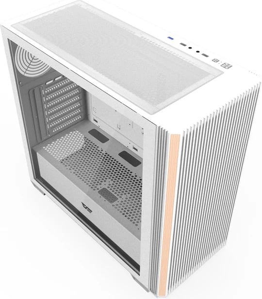 Kasë, Darkflash DS900WS ATX midi tower, për Pllakë amë ATX/M-ATX/ITX, xham i temperuar, pa ventilatorë, deri 12x120 mm, 2x HDD + 2x SSD, e bardhë