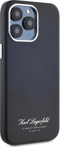 Mbështjellës Karl Lagerfeld Hotel RSG për iPhone 15 Pro Max, e zezë