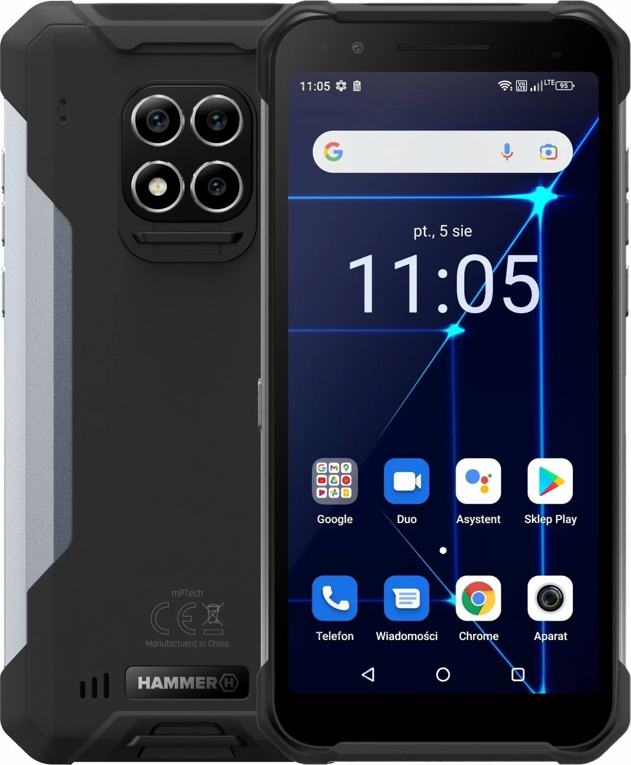 Celular myPhone Hammer Construction eSIM, 6/128GB, i zi