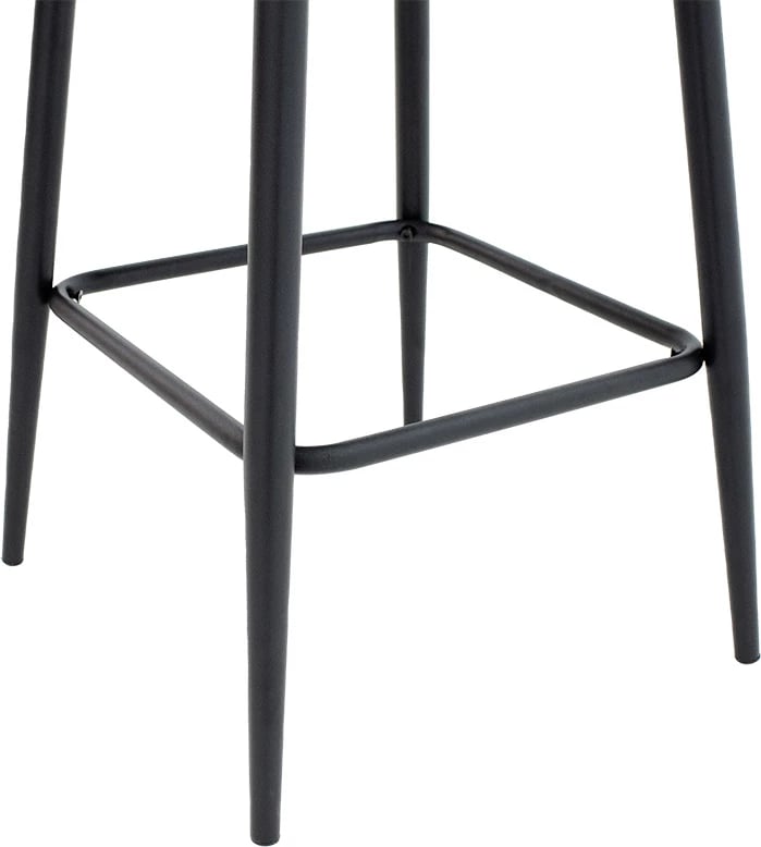 Karrige për bar Inflame, lëkurë PU antracit, metal i zi