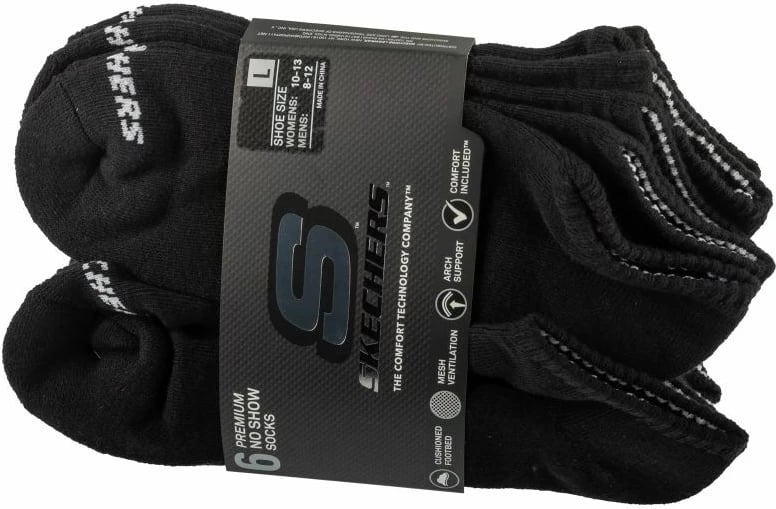 Çorape crew unisex Skechers, të zeza