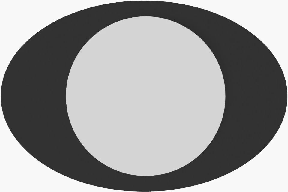 Pasqyrë dekorative, ngjyrë e zezë, Skye Decor, Obble