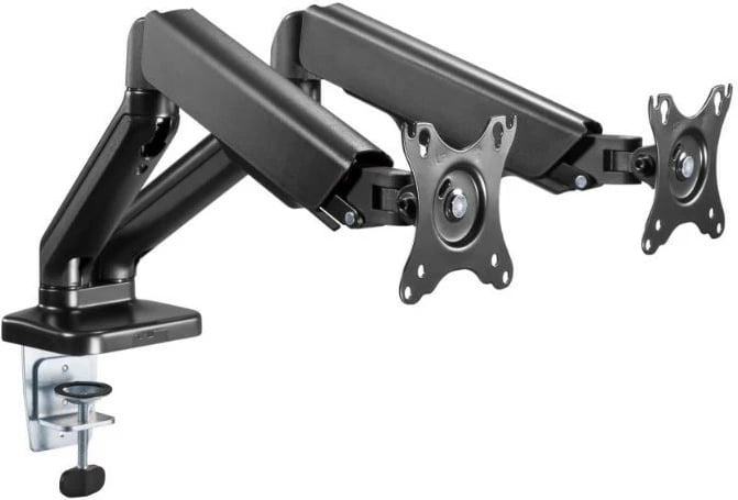 Mbajtëse tavoline për dy monitorë Techly ICA-LCD 462B, 17-32 inç, 9kg, e zezë